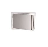 Close-up of the RCS Valiant Series Horizontal Door, featuring recessed handles and double lined design for outdoor kitchens.